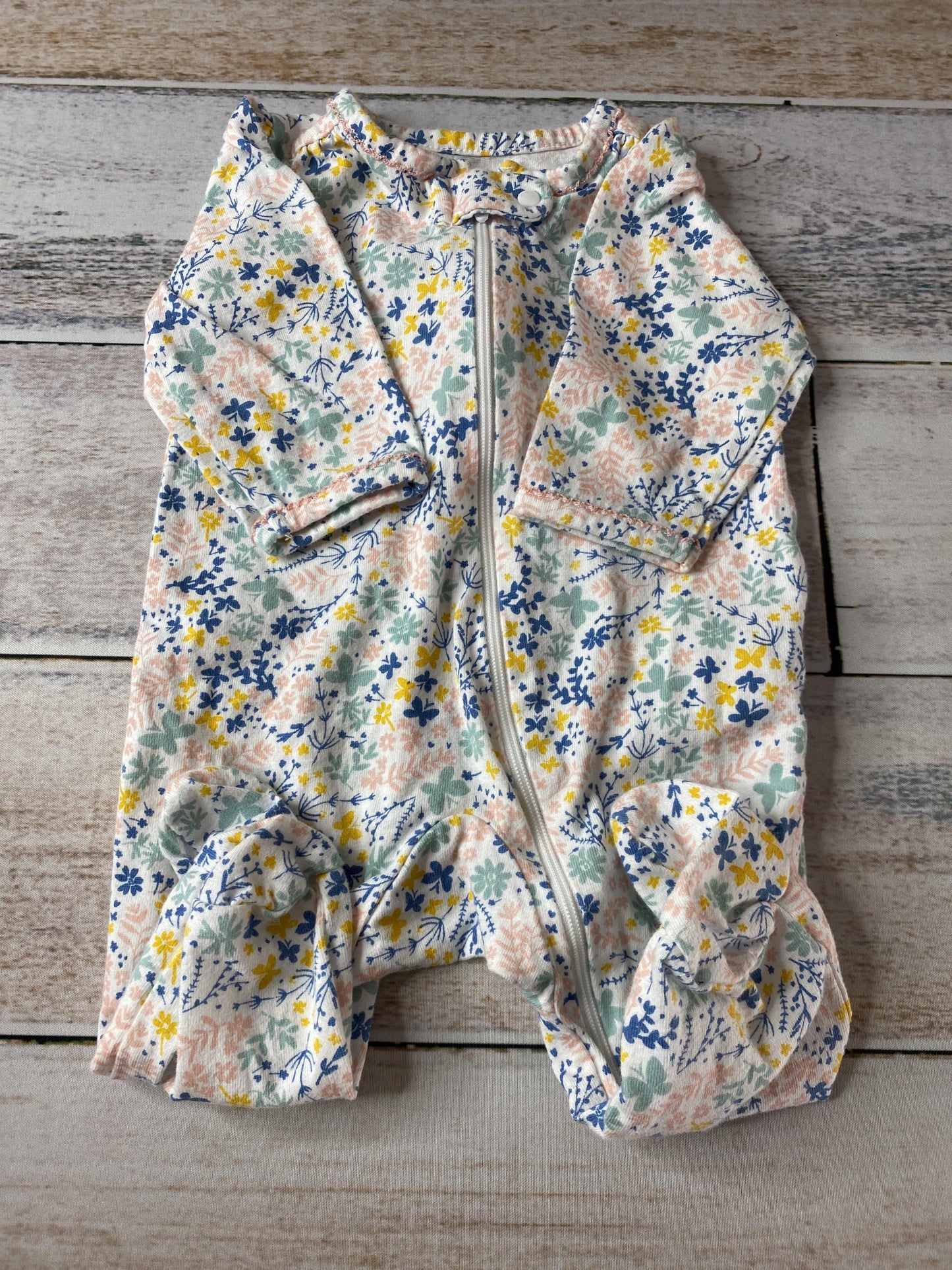 Carters Girls White | Pink floral Pajamas Size: 3 months White | Pink floral