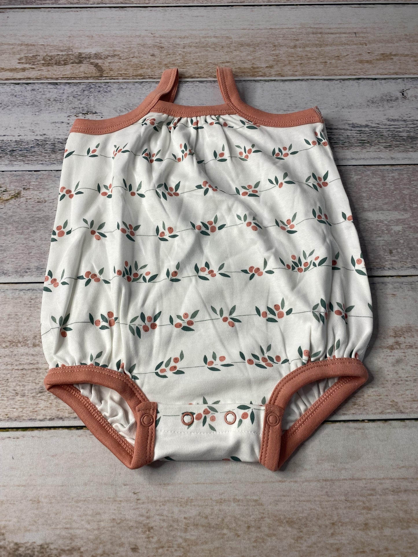 Kristin Cavalla x Sapling Girls White | pink | green | Flowers Romper Size: 6-12 months White | pink | green | Flowers