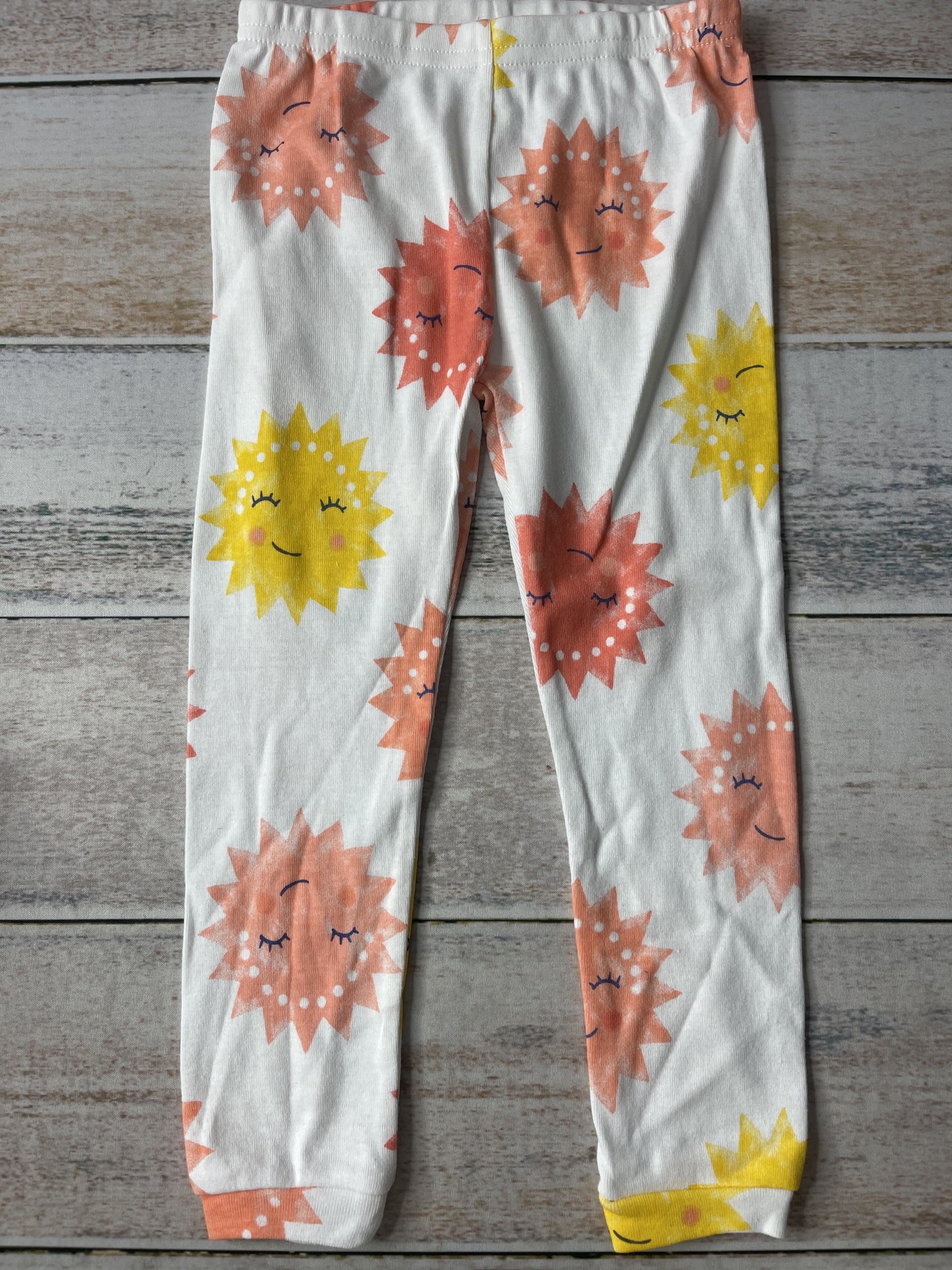 Carters Unisex White | pink | orange Pajamas Size: 2T White | pink | orange