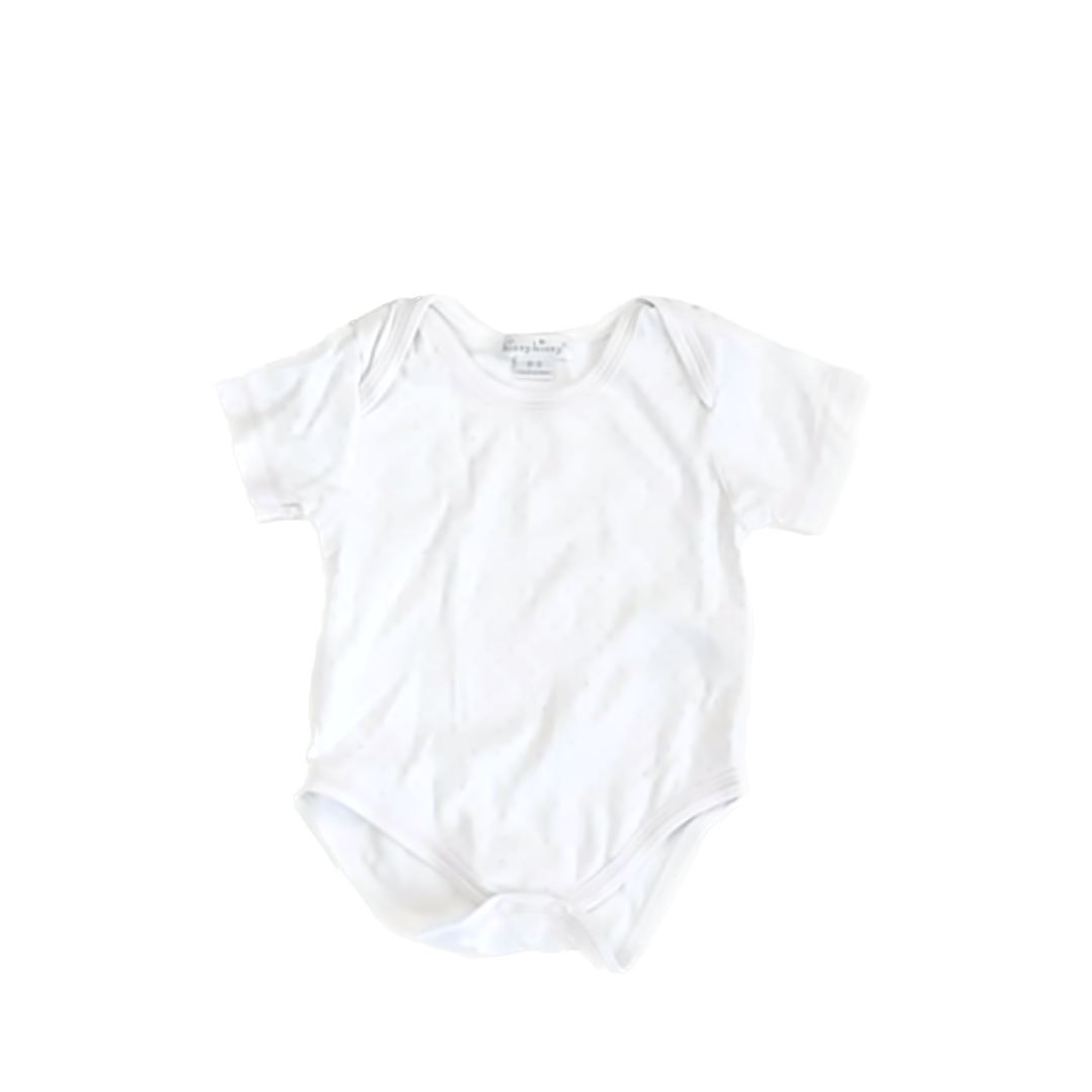 Kissy Kissy Girls White | Pink Polka Dots Onesie Size: 0-3 Months White | Pink Polka Dots