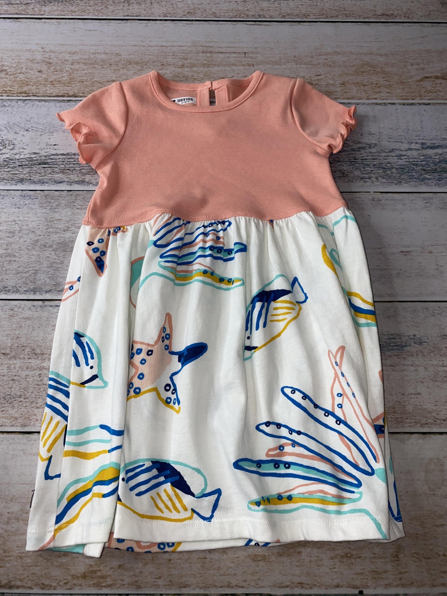Tea Girls White | pink | Sea Animals Dress Size: 2T White | pink | Sea Animals