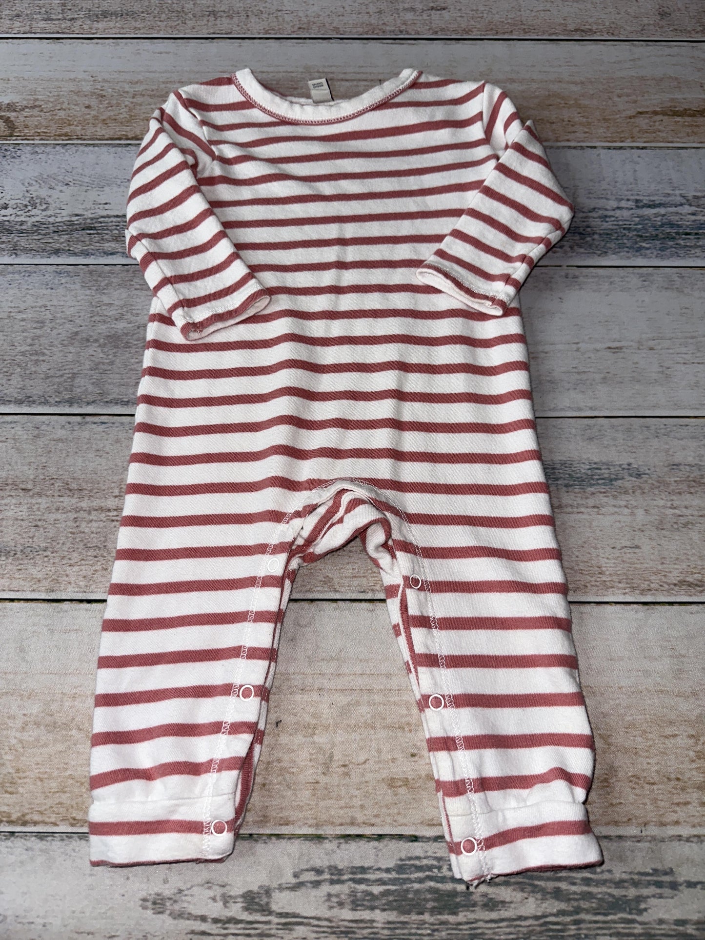 Nordstrom Girls White | pink | Stripe Long Sleeve Outfit Size: 9 months White | pink | Stripe