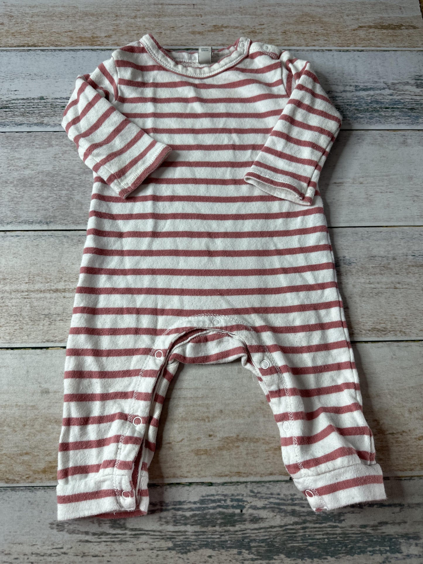 Nordstrom Unisex White | pink | Stripe Long Sleeve Outfit Size: 6 months White | pink | Stripe