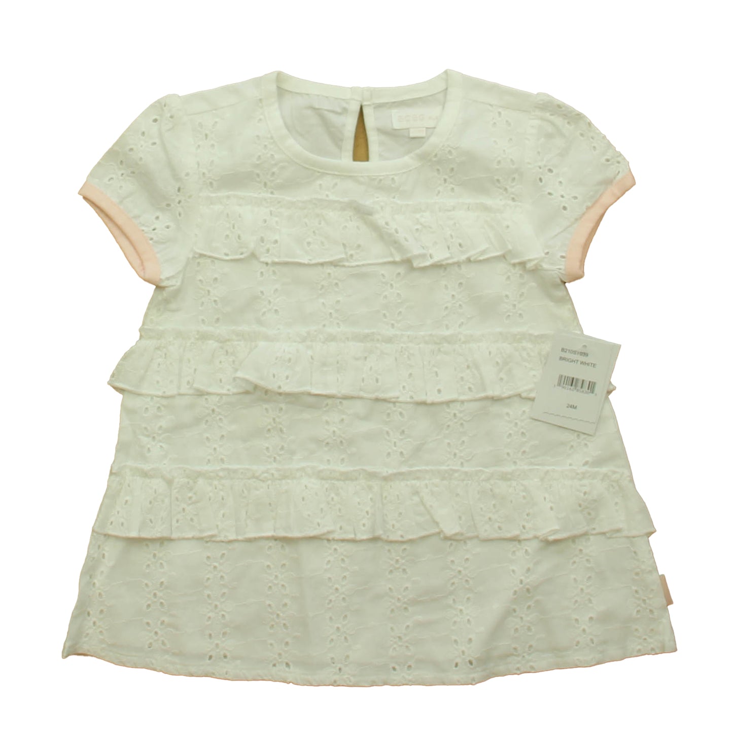 BCBG Girls White | Pink Dress Size: 24 Months White | Pink