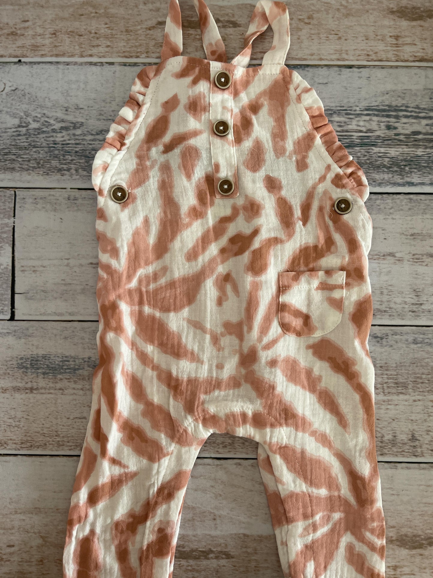 Jessica Simpson Girls White | pink Overalls Size: 6-9 months White | pink