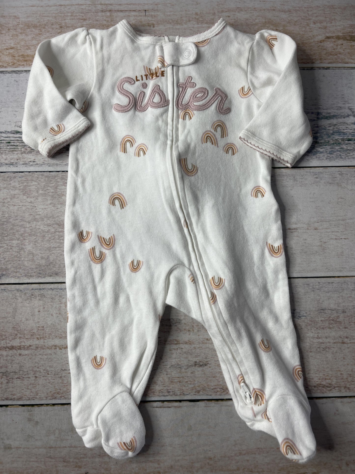 Carters Girls White | pink Pajamas Size: 0-3 months White | pink