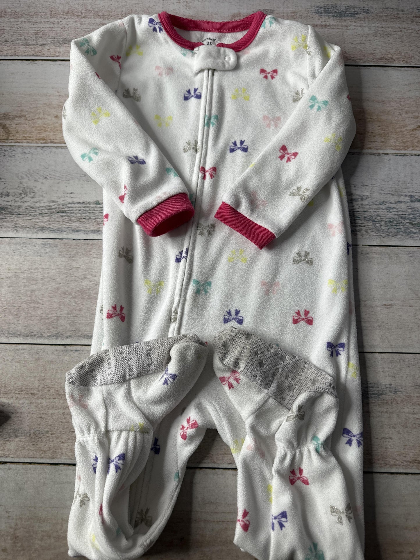Carters Girls White | pink Pajamas Size: 3T White | pink