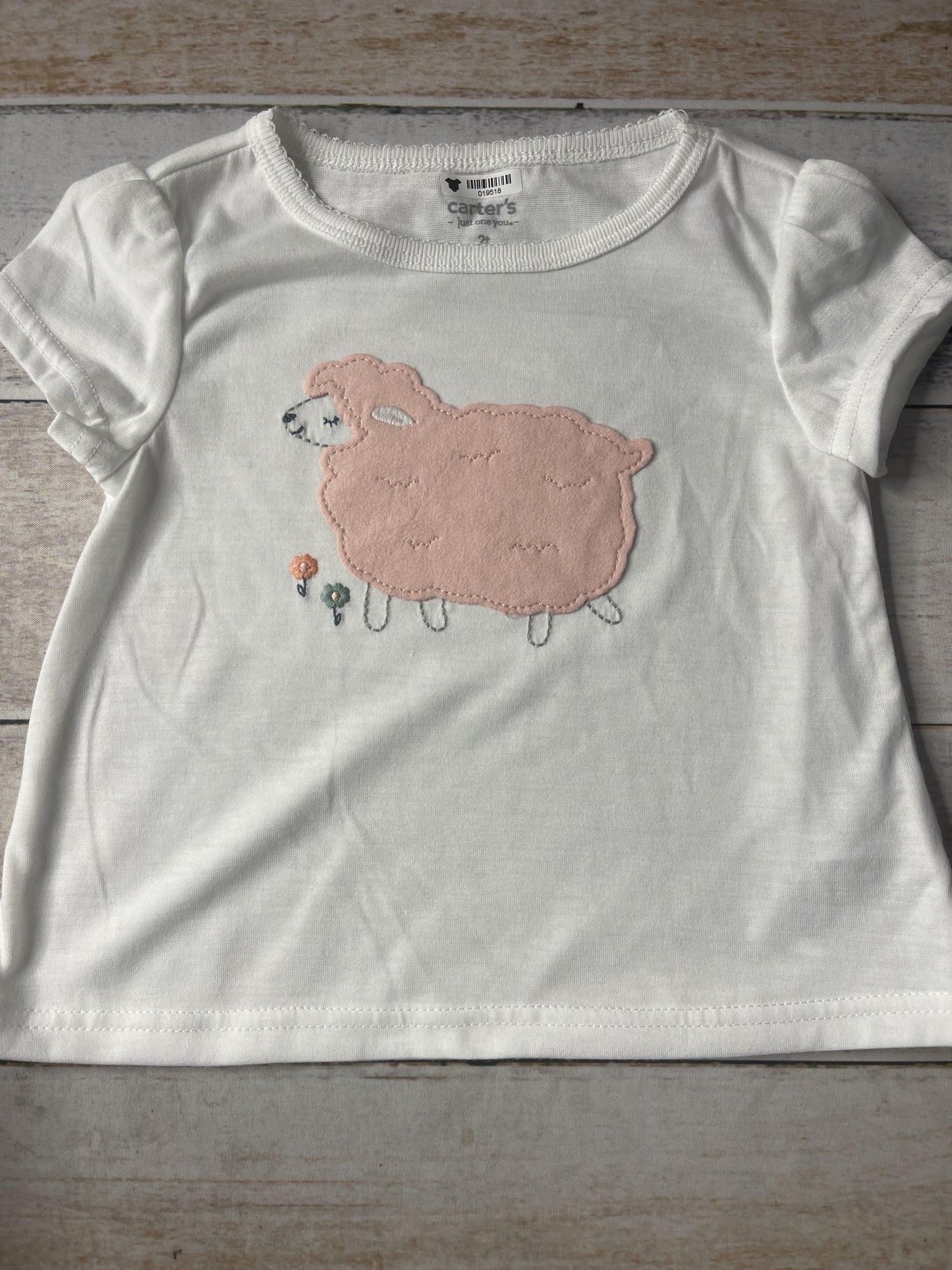 Carters Unisex White | pink Pajamas Size: 2T White | pink