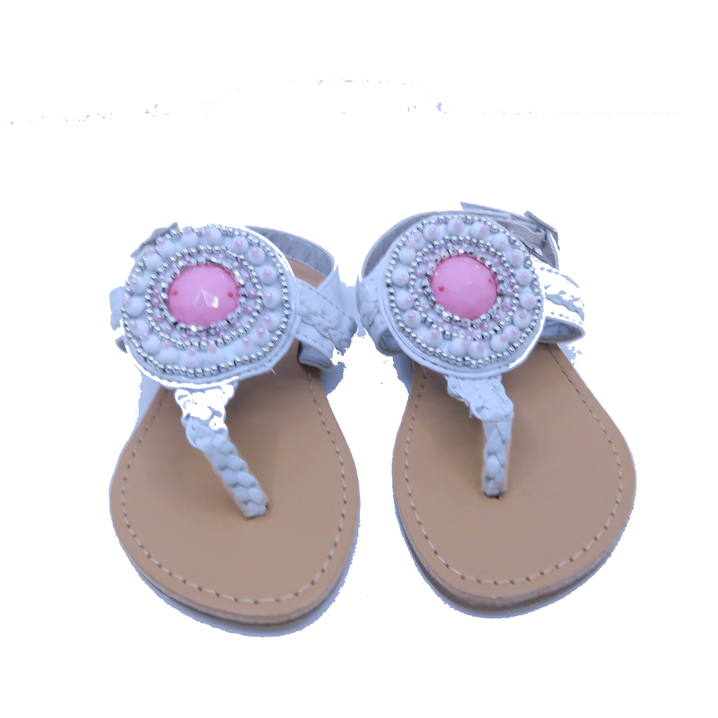 Laura Ashley Girls White | Pink Sandals Size: 6 Toddler White | Pink