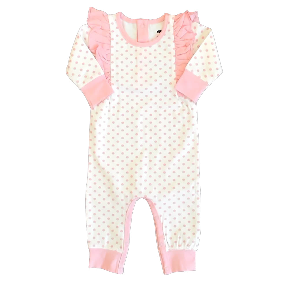 Monica + Andy Girls White | Pink Long Sleeve Outfit Size: 3-6 Months White | Pink