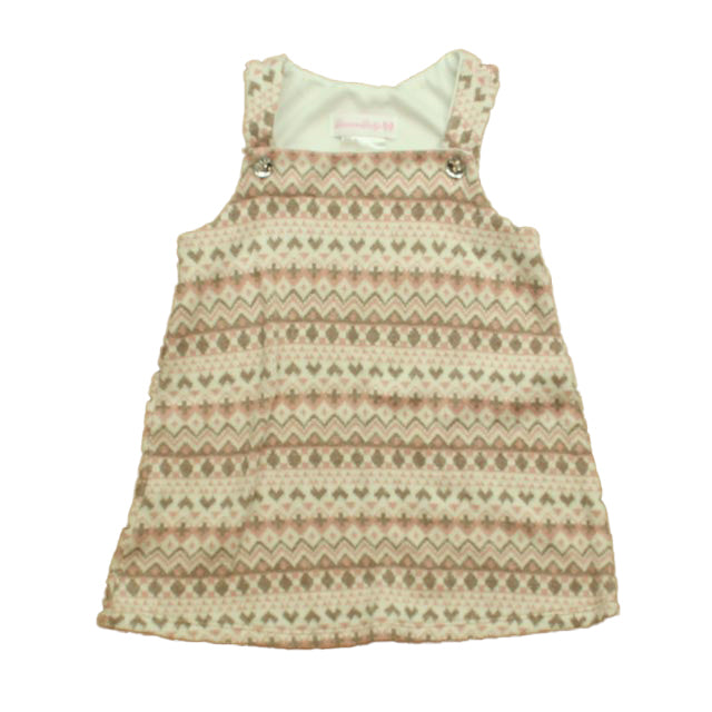 Bonnie Jean Girls White | Pink Sweater Dress Size: 24 Months