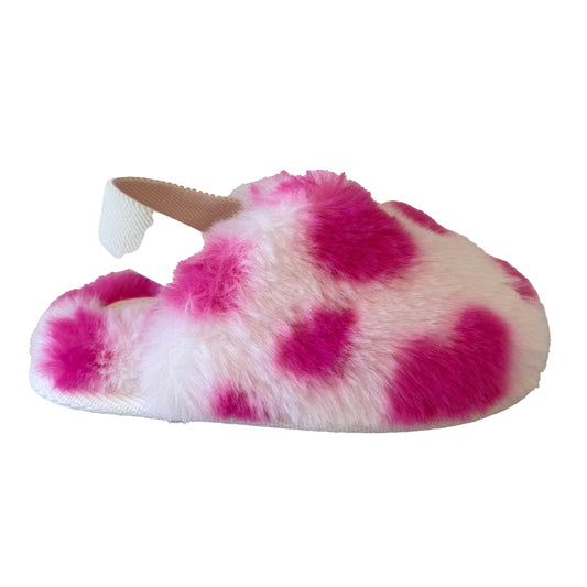 Cat & Jack Girls White | Pink Slippers Size: 5-6 Toddler White | Pink