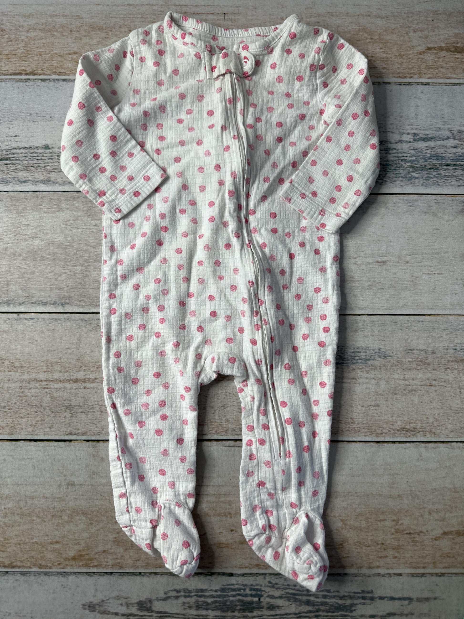 Aden + Anais Girls White | polka dot | pink Pajamas Size: 3-6 months White | polka dot | pink