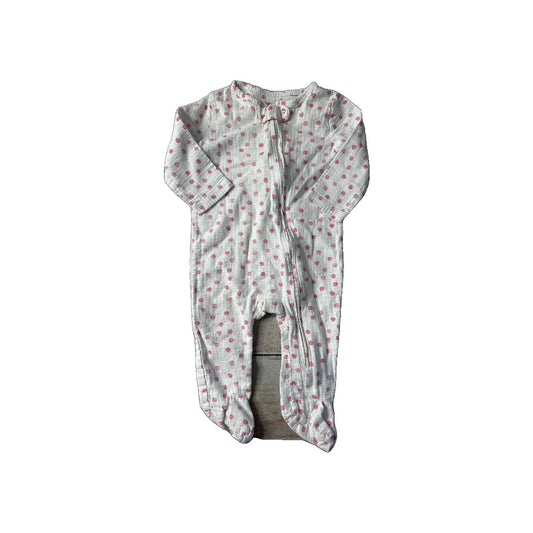 Aden + Anais Girls White | polka dot | pink Pajamas Size: 3-6 months White | polka dot | pink