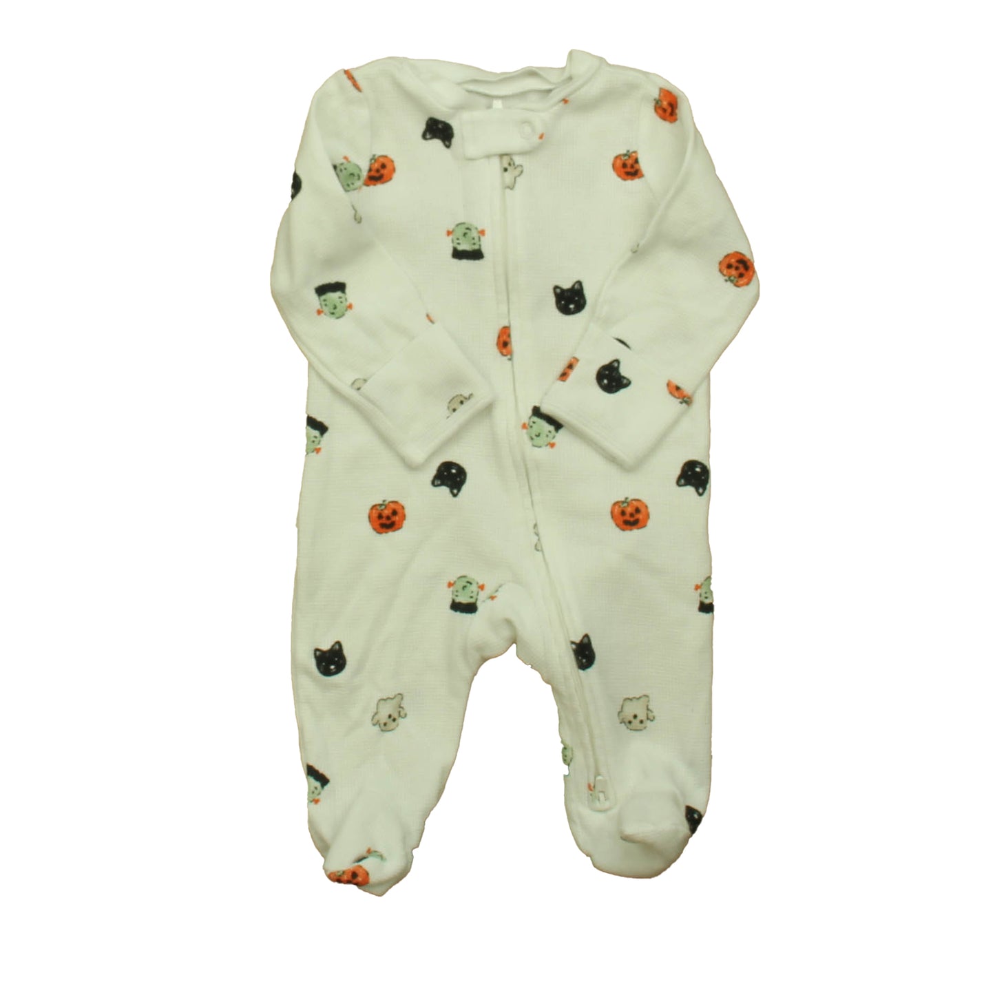 Carter's Boys White | Pumpkin | Ghost | Frakenstein Onesie Size: 3 Months White | Pumpkin | Ghost | Frakenstein