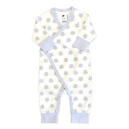 Monica + Andy Girls White | Purple Floral Long Sleeve Outfit Size: 0-3 Months White | Purple Floral