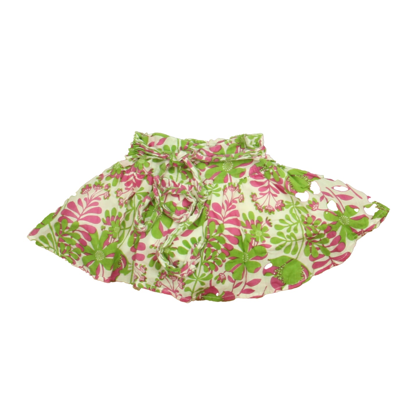 Garnet HIll Girls White | Purple | Green Skirt Size: 2T White | Purple | Green