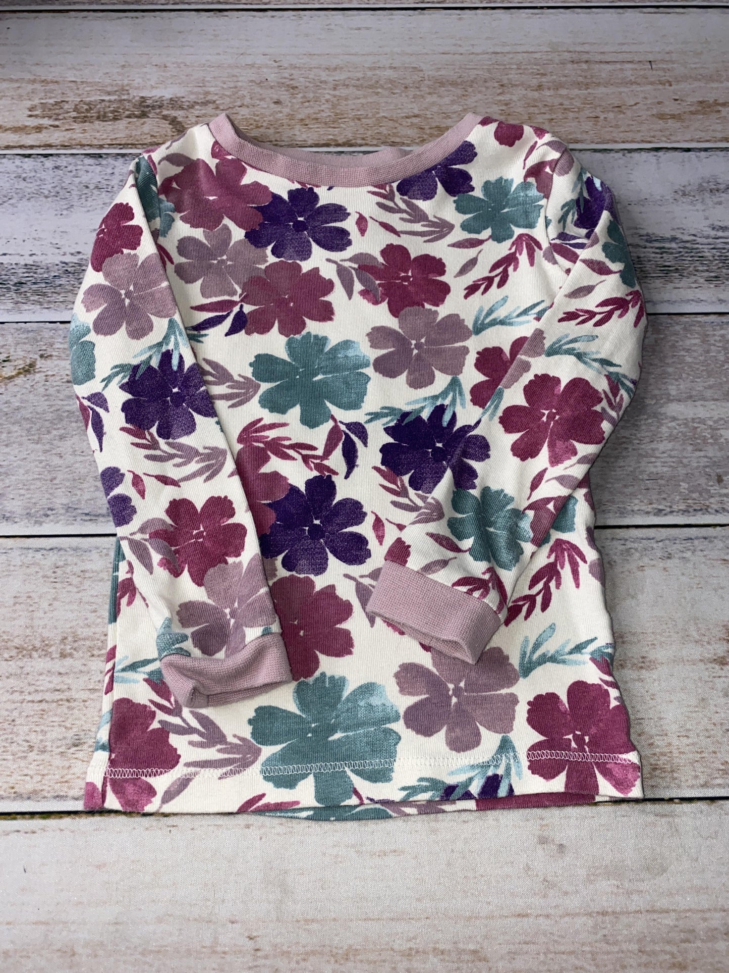 Burt's Bees Girls White | purple Pajamas Size: 2T White | purple