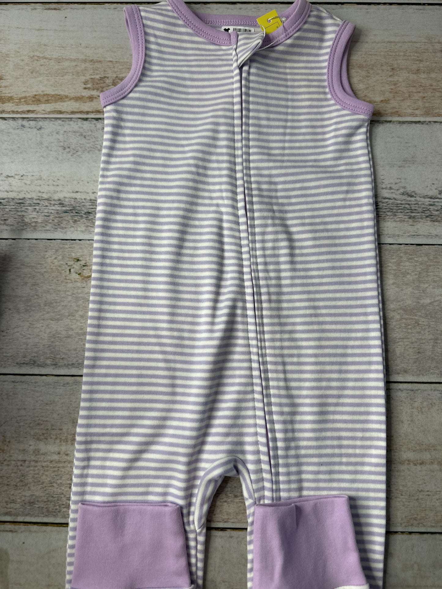 Aablexema Girls White | purple Romper Size: 12-18 months White | purple