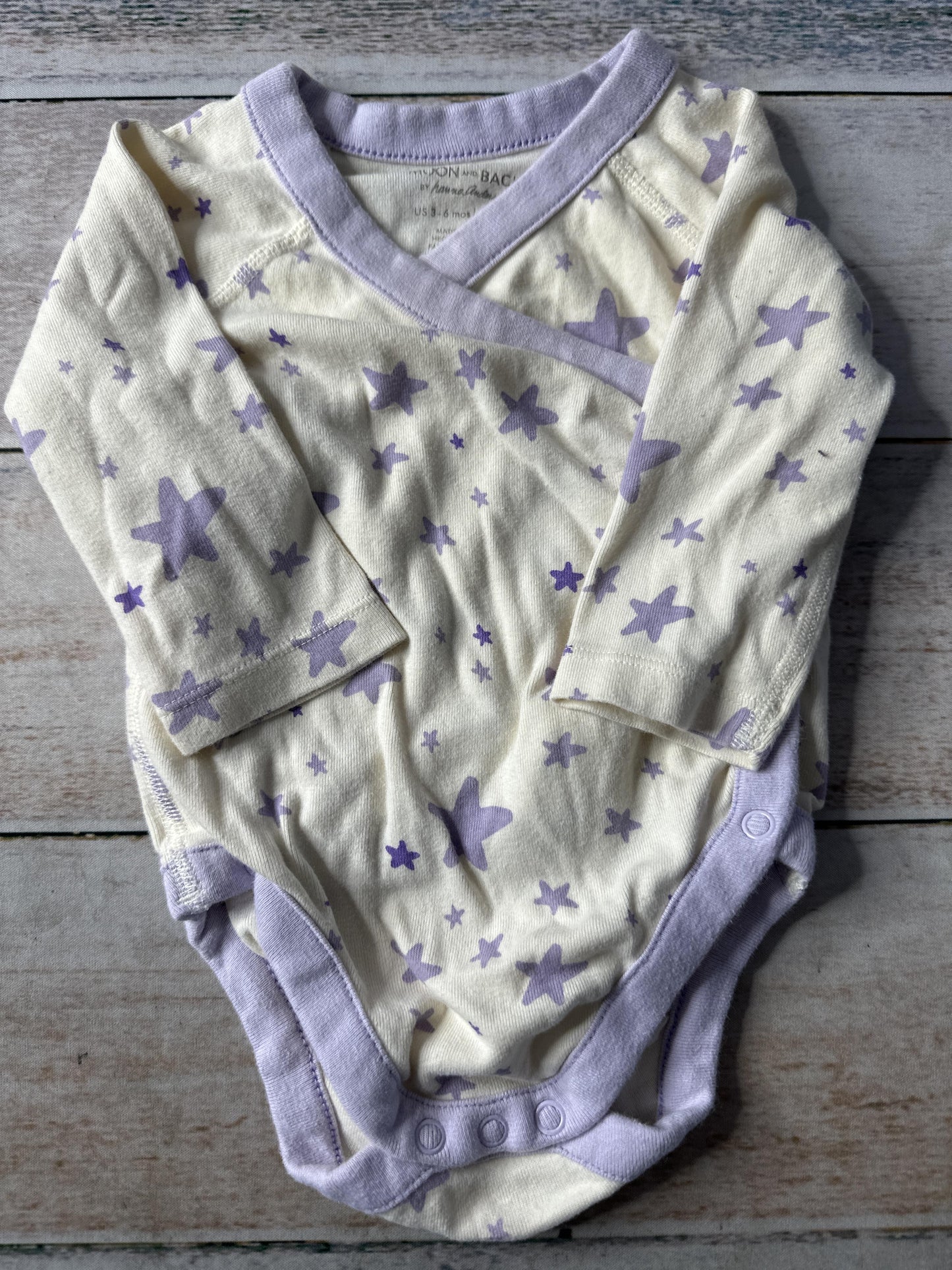 Moon and back Unisex White | purple Onesie Size: 3-6 months White | purple