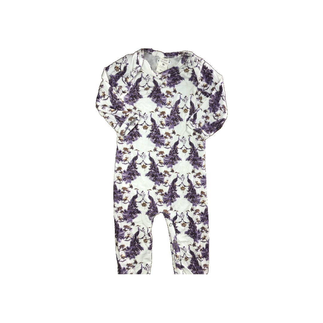 Kate Quinn Girls White | purple Pajamas Size: 3-6 months White | purple