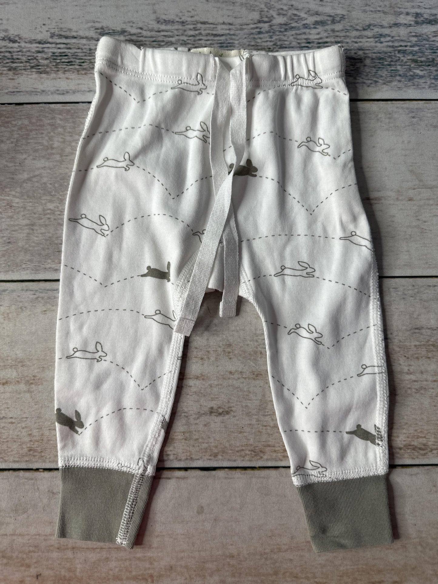 Sapling Unisex White | Rabbits Pants Size: 3-6 months White | Rabbits