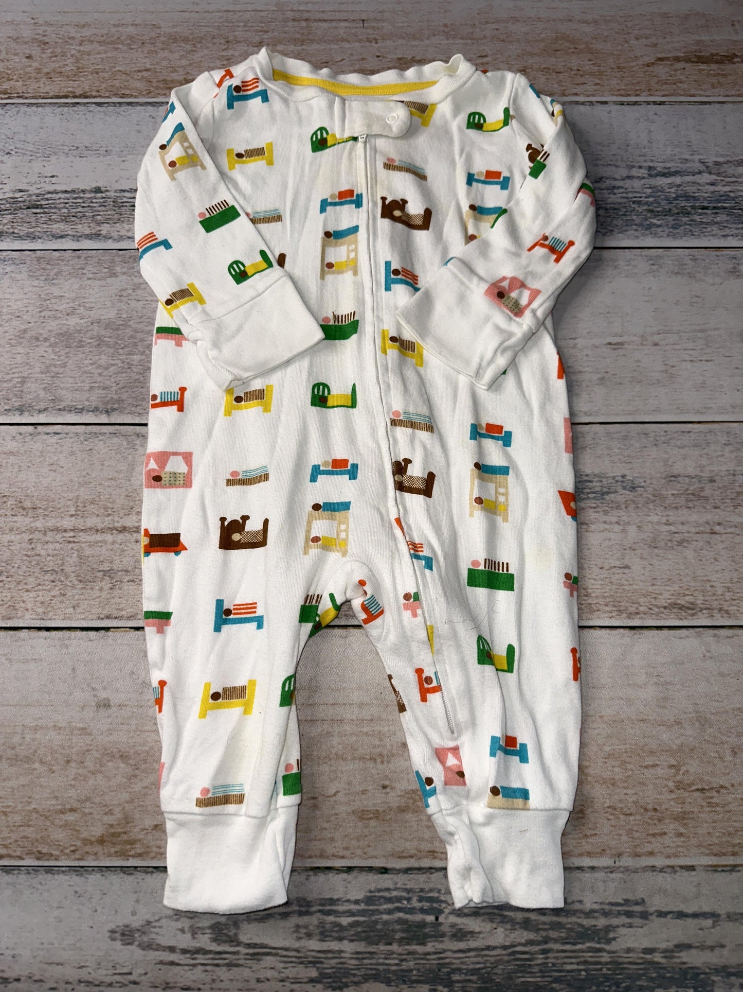 Christian Robinson Unisex White | Rainbow Pajamas Size: 3-6 months White | Rainbow