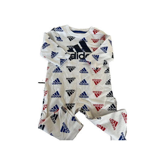 Adidas Boys White | Red | Blue | Graphic Long Sleeve Outfit Size: 9 months White | Red | Blue | Graphic