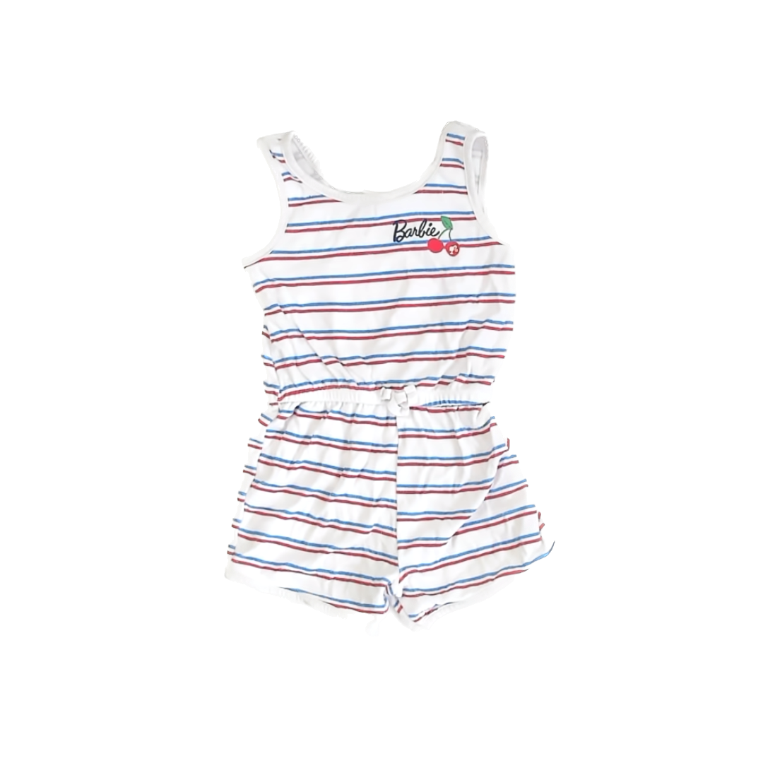 Barbie Girls White | Red | Blue Romper Size: 5T White | Red | Blue