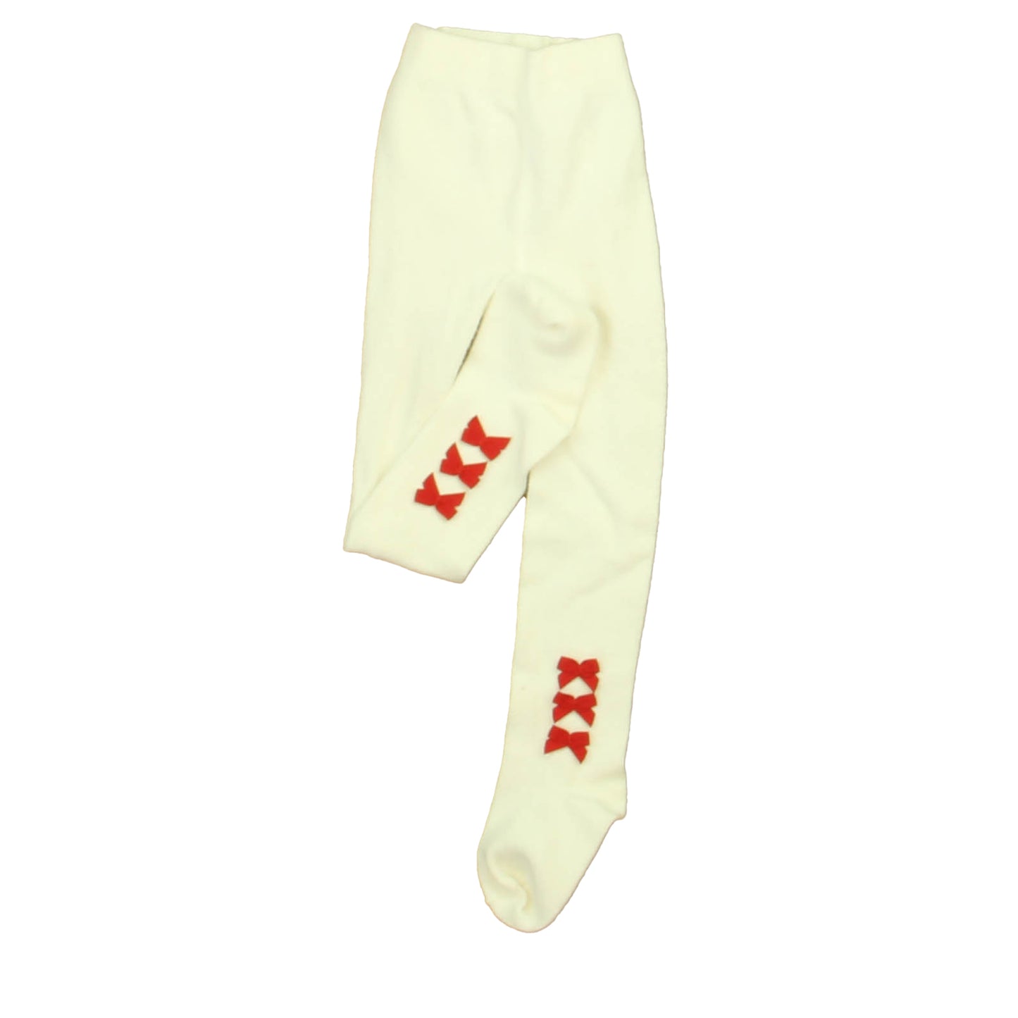 Janie and Jack Girls White | Red Bows Tights Size: 6-12 Months White | Red Bows