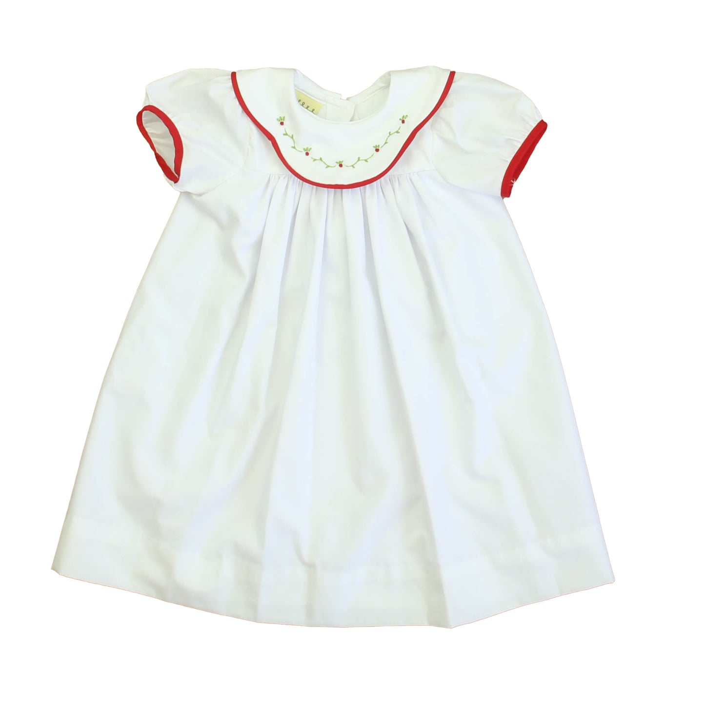 Le' Ze Me Girls White | Red | Green Dress Size: 12 Months White | Red | Green