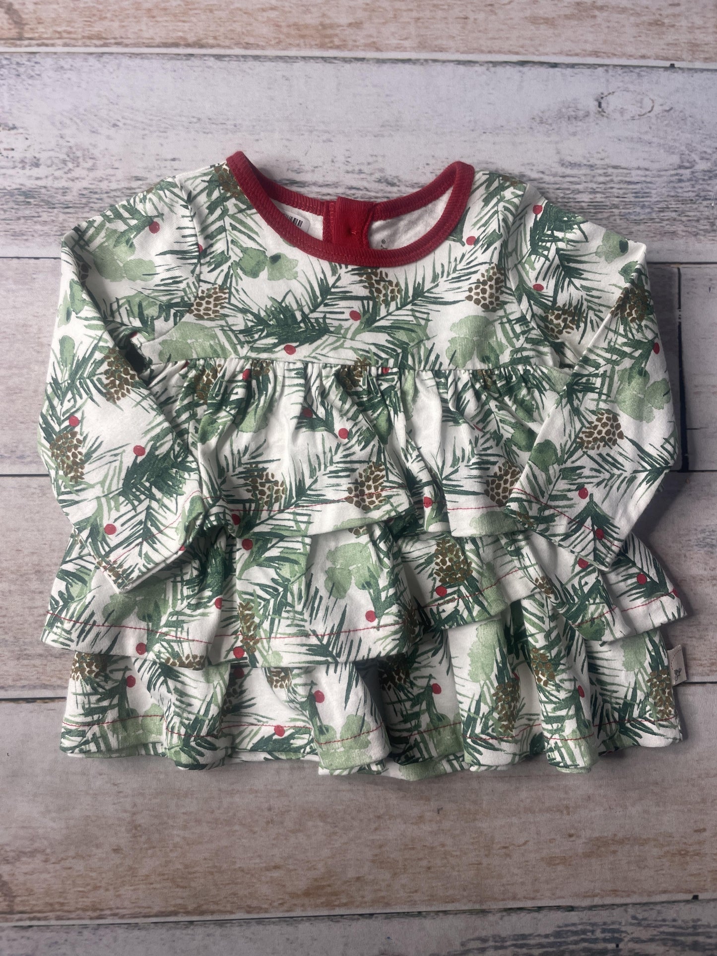 Burt's Bees Girls White | Red | green Dress Size: 3-6 months White | Red | green