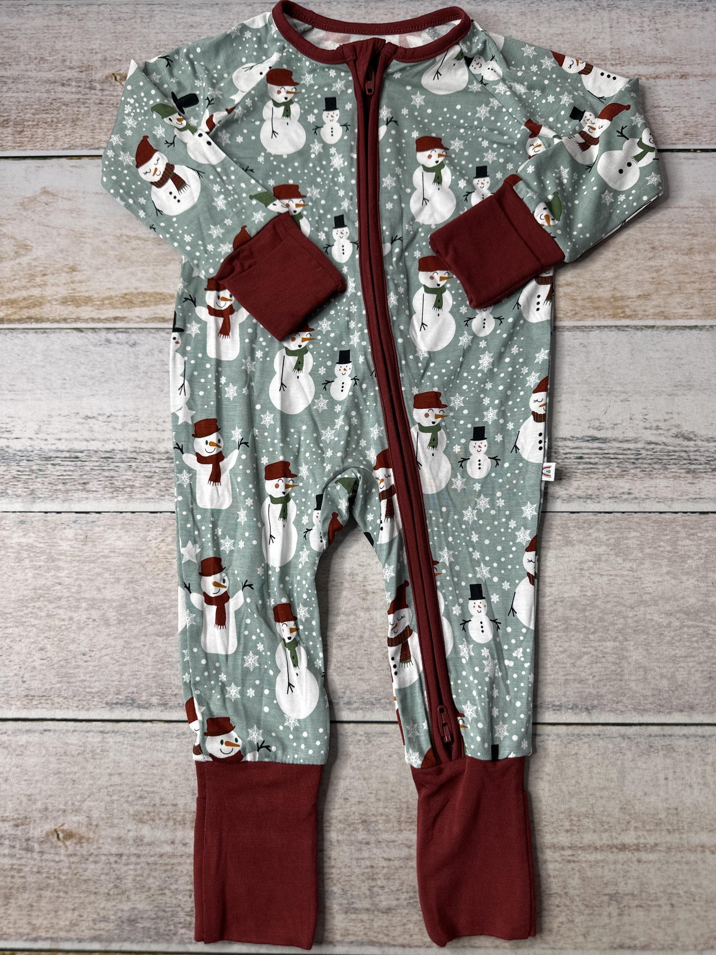 Emerson Unisex White | Red | light green Pajamas Size: 3-6 months White | Red | light green