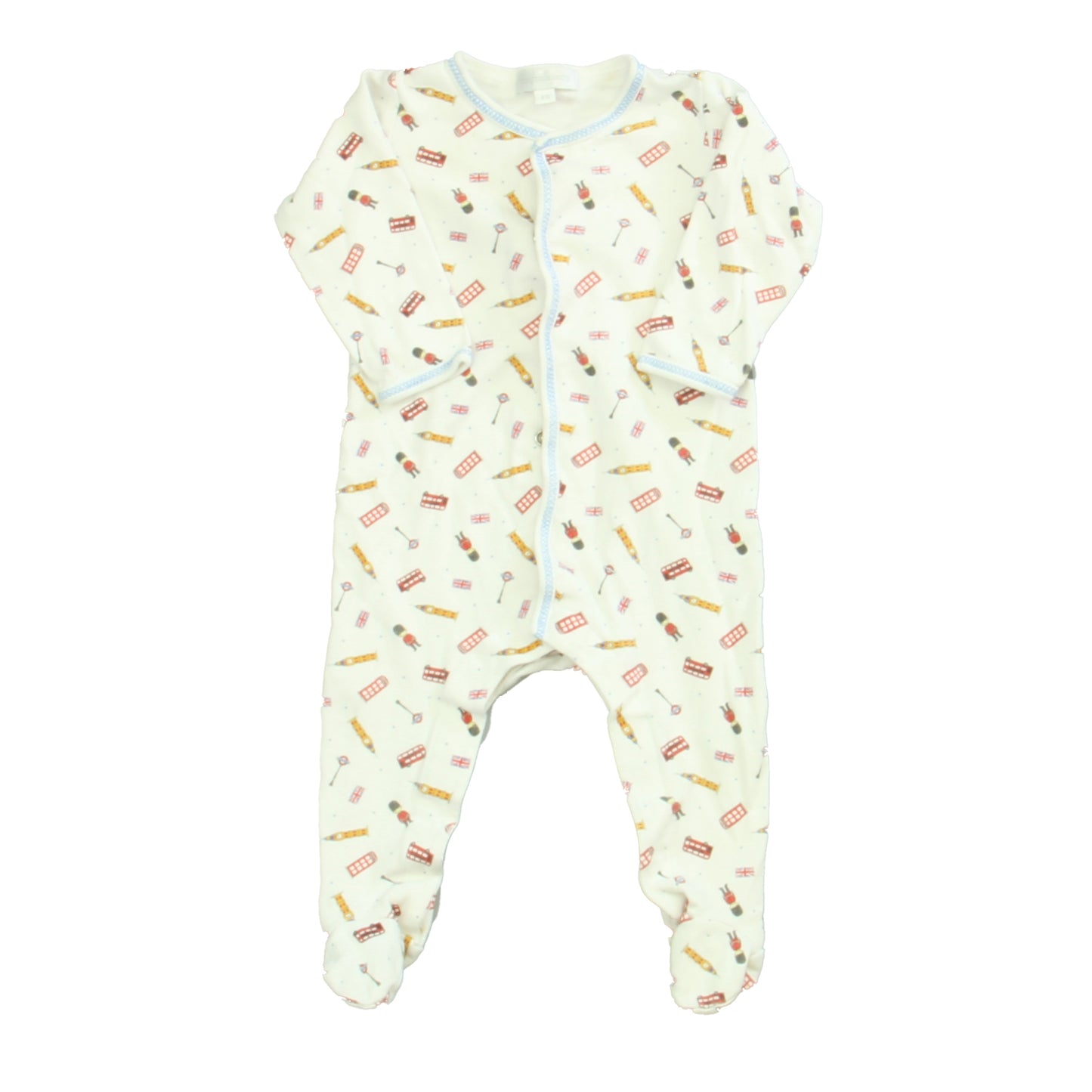 Magnolia Baby Boys White | Red "London" Long Sleeve Outfit Size: 6 Months
