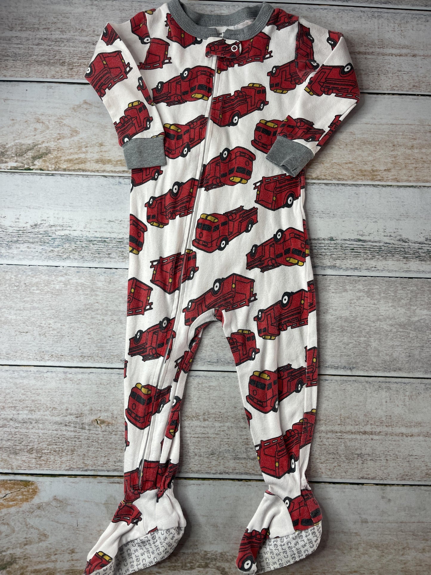Carters Boys White | Red | Trucks Pajamas Size: 18 months White | Red | Trucks