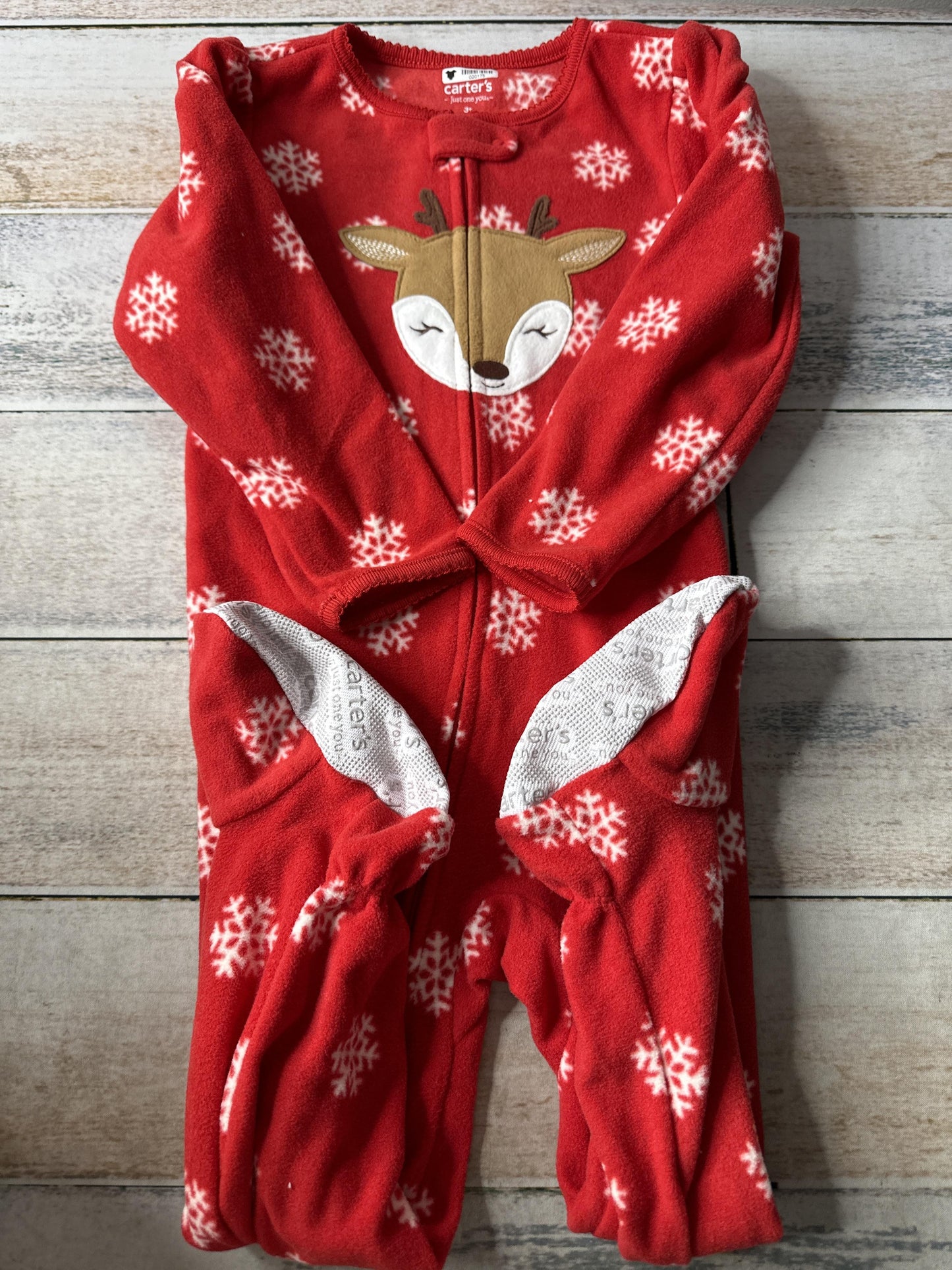 Carters Girls White | Red Pajamas Size: 3T White | Red