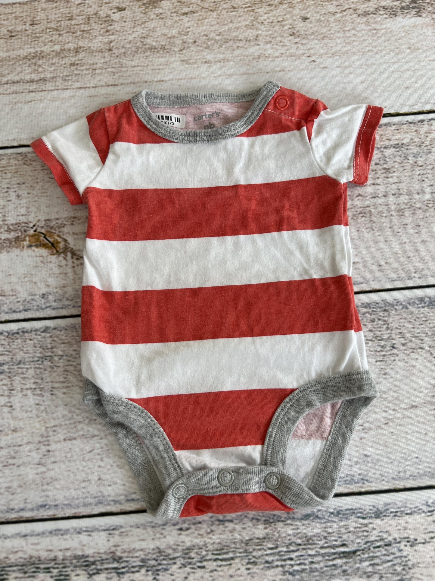 Carters Boys White | Red Onesie Size: Newborn White | Red