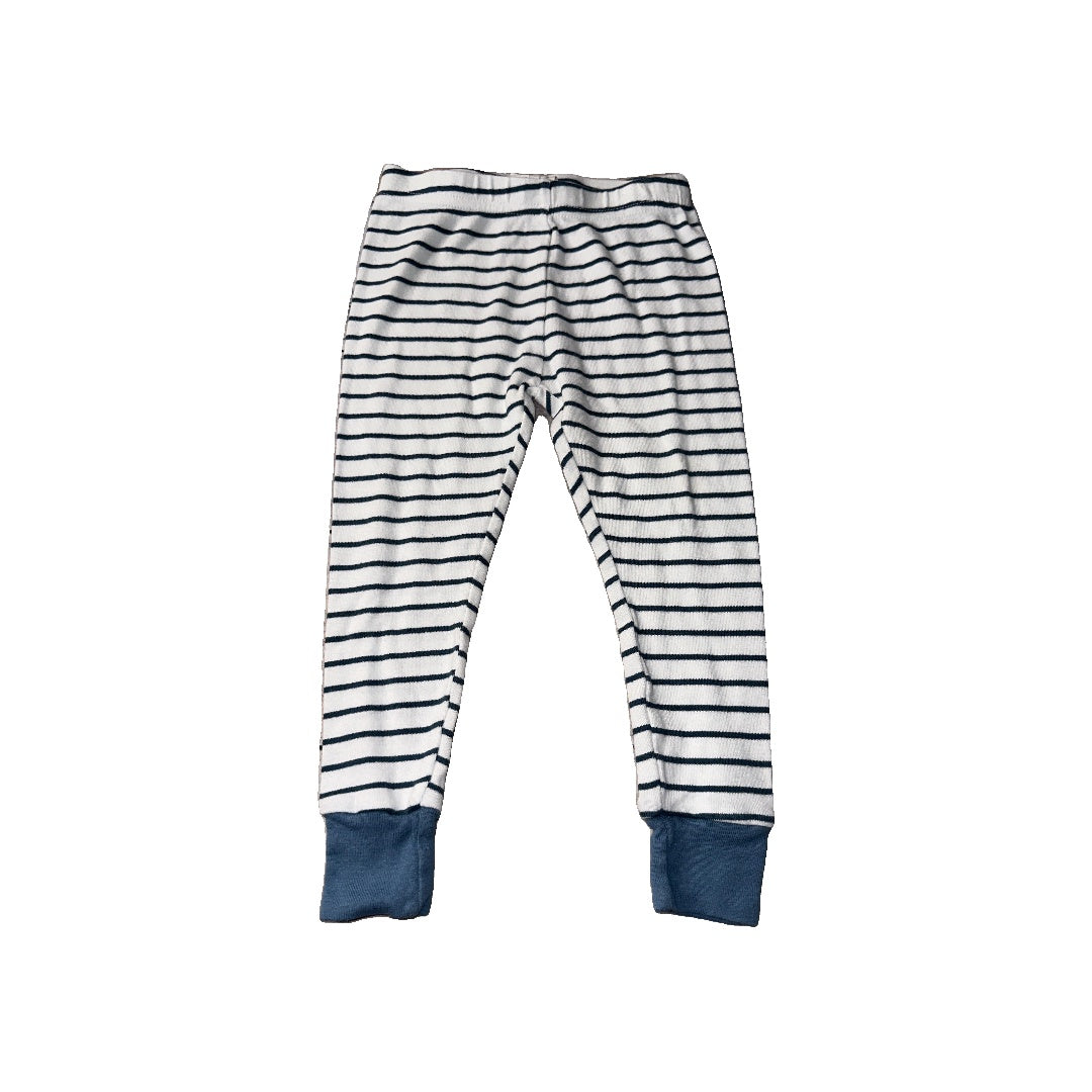 Little Planet Boys White | Royal Blue | Stripe Pajamas Size: 24 months White | Royal Blue | Stripe