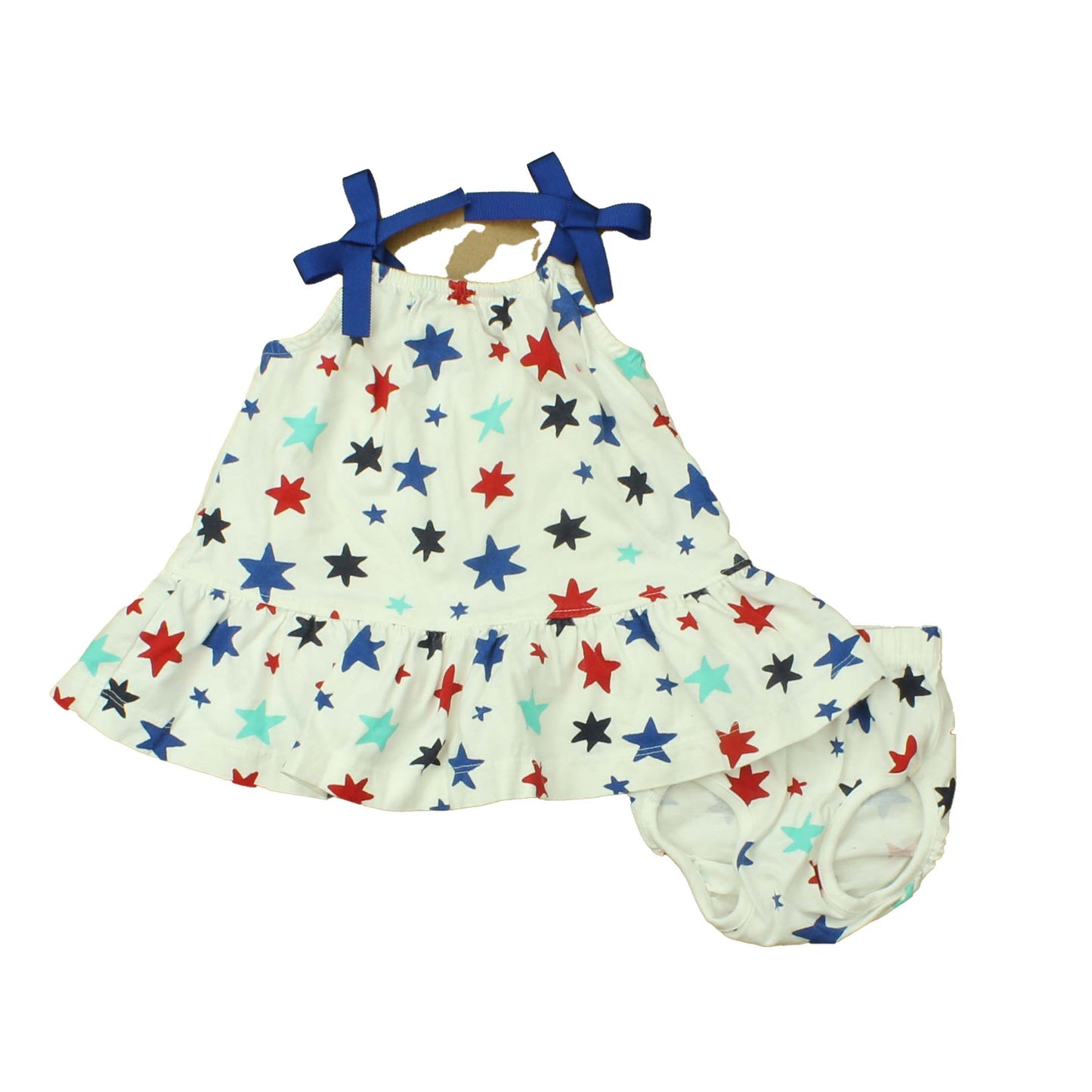 Hanna Andersson Girls White | Stars Dress Size: 3-6 Months White | Stars