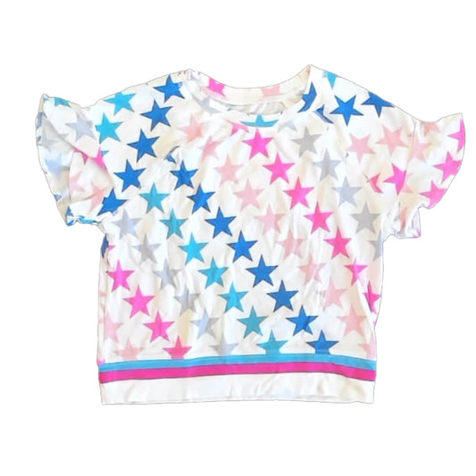Rockets Of Awesome Girls White Stars T-Shirt Size: 5T White Stars