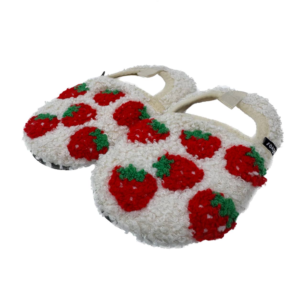 Watelves Girls White | Strawberry Slippers Size: 22/23 (6-7.5 Toddler) White | Strawberry