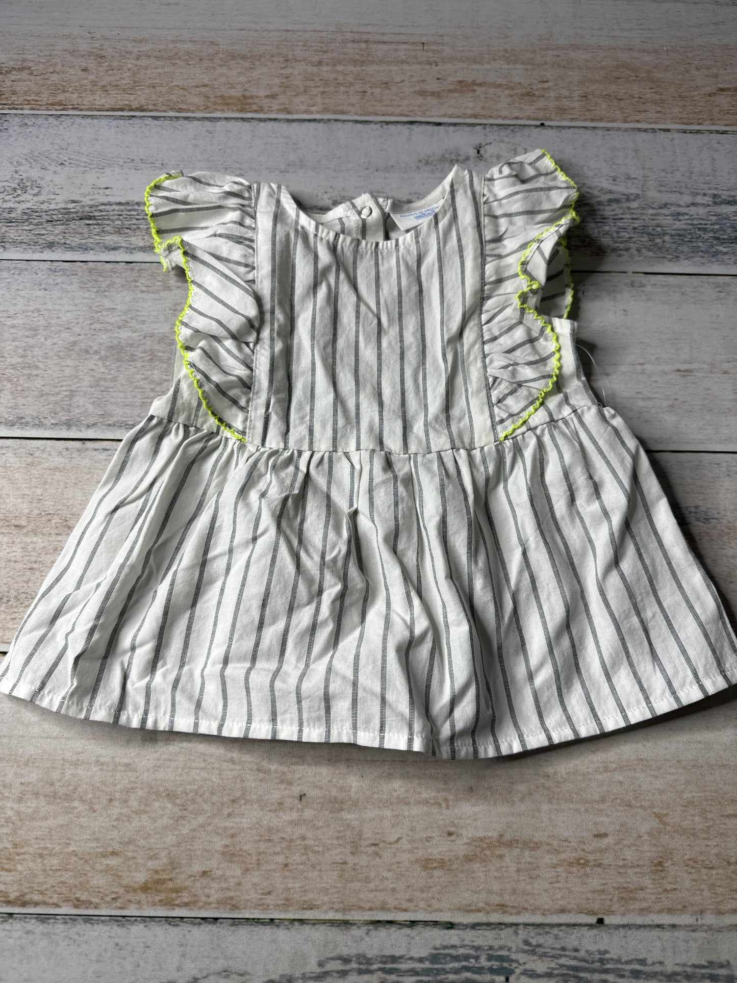 Rockets of Awesome Girls White | Stripe | Aqua Shirt Size: 12-18 months White | Stripe | Aqua