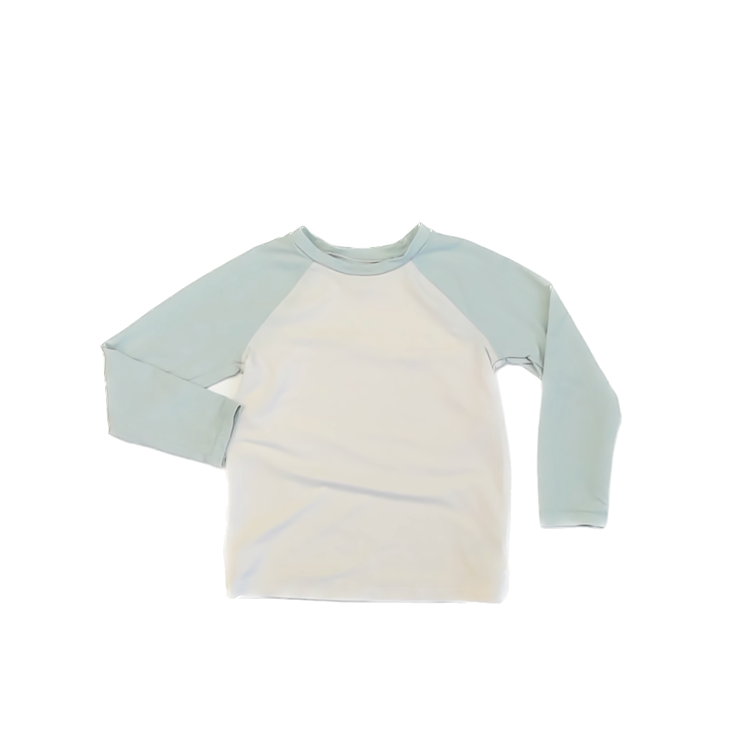Cat & Jack Boys White | Teal Rashguard Size: 5T White | Teal