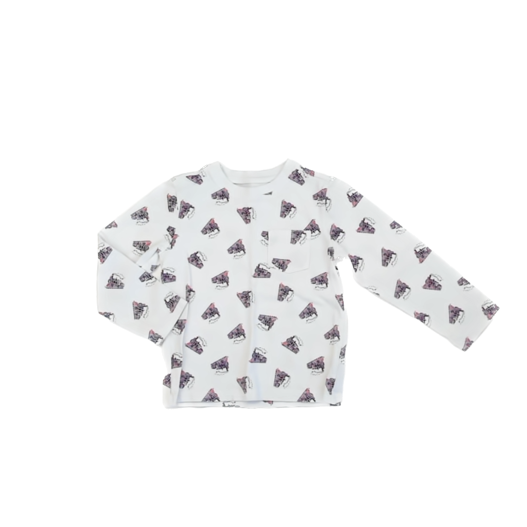 Janie and Jack Boys White | Trains Long Sleeve T-Shirt Size: 4T White | Trains