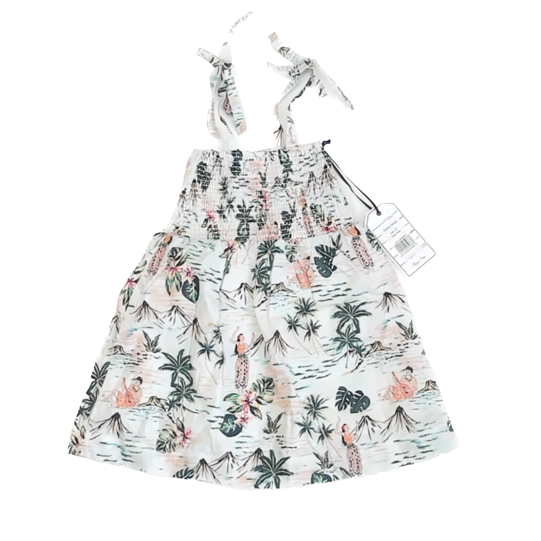 Classic Prep Girls White | Tropical Sun Dress Size: 2T White | Tropical