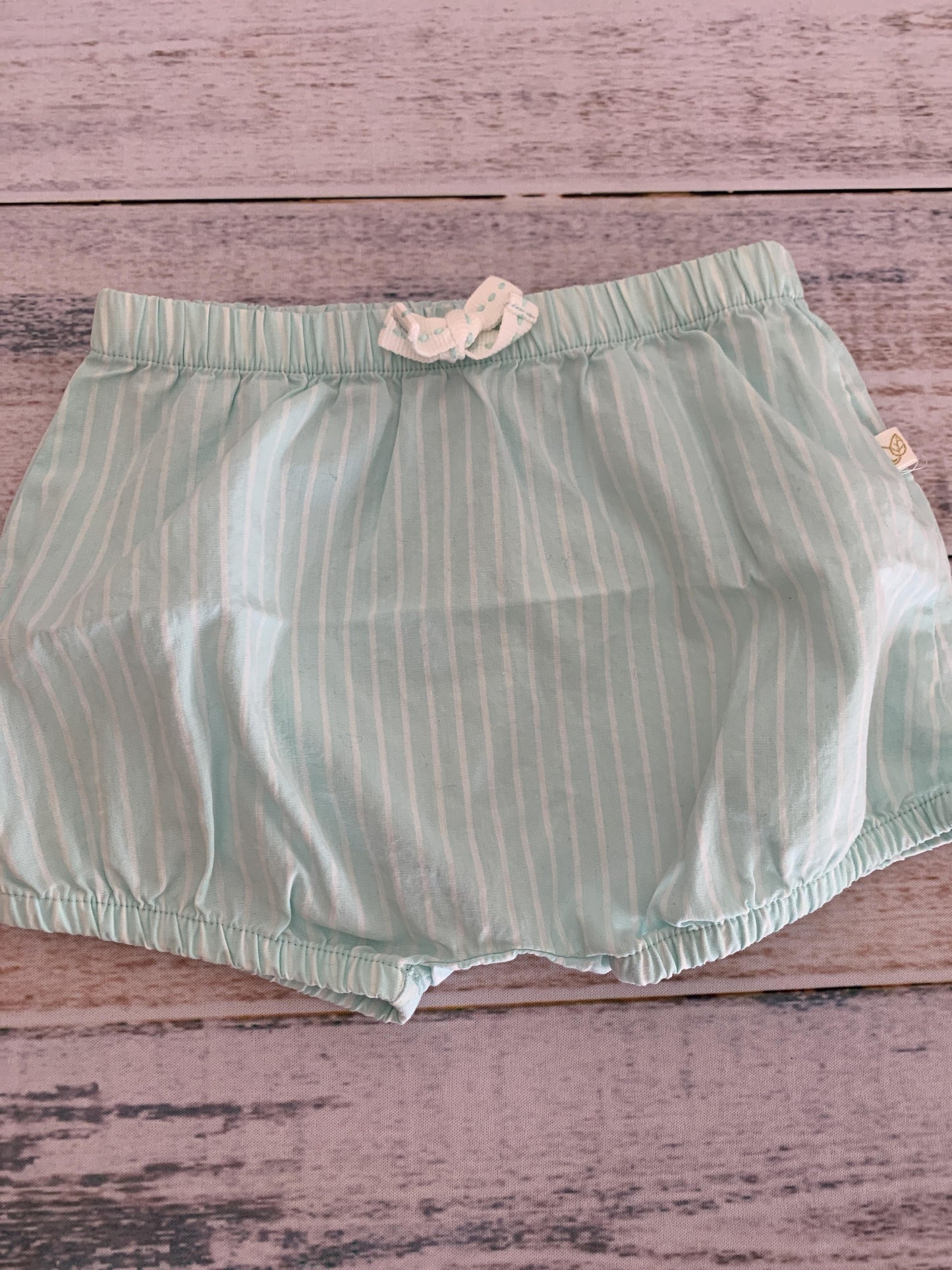 Oliver & Rain Girls White | Turquoise Shirt Size: 12M White | Turquoise