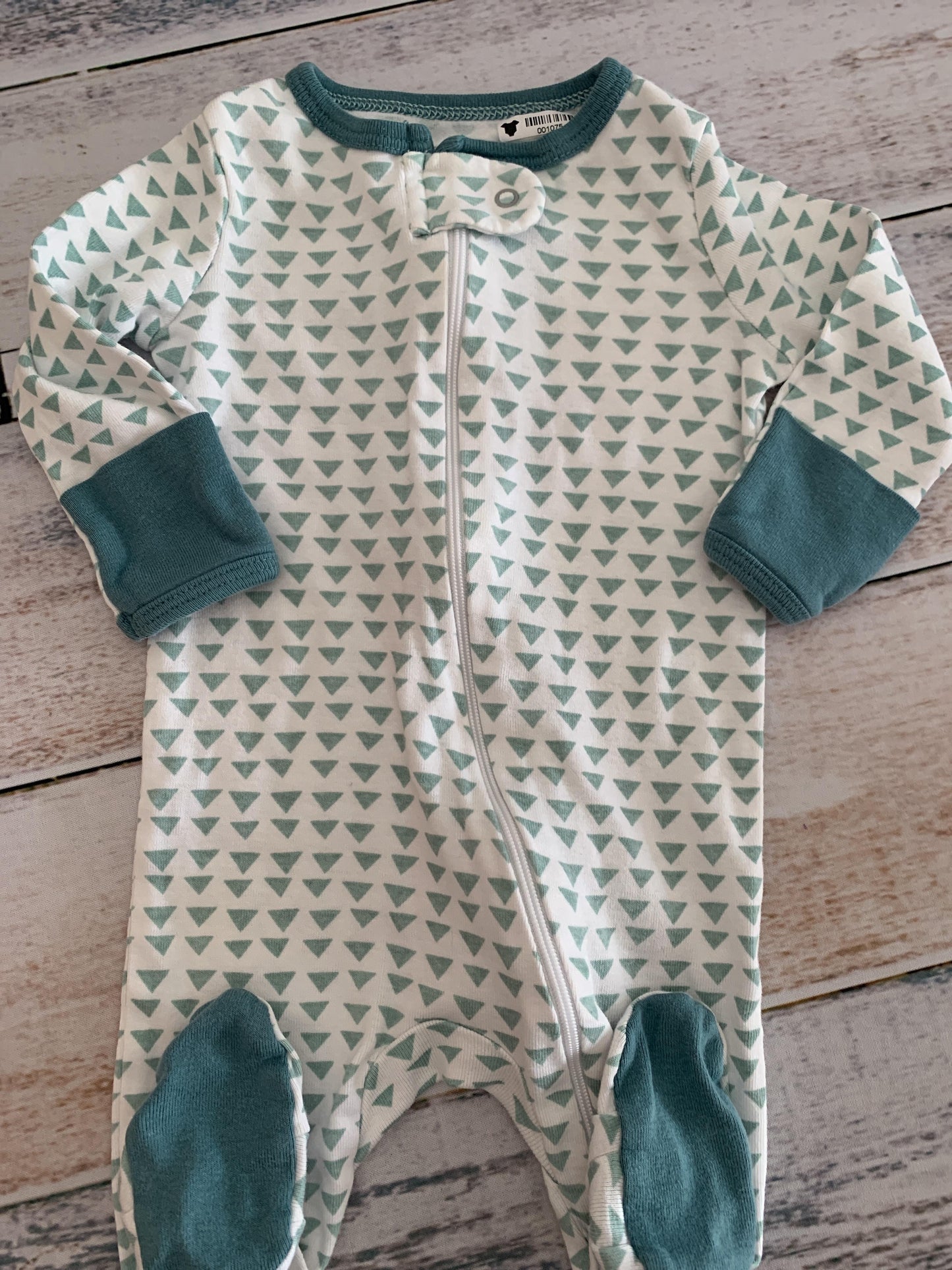 Cloud Island Boys White | Turquoise Pajamas Size: 0-3 months White | Turquoise