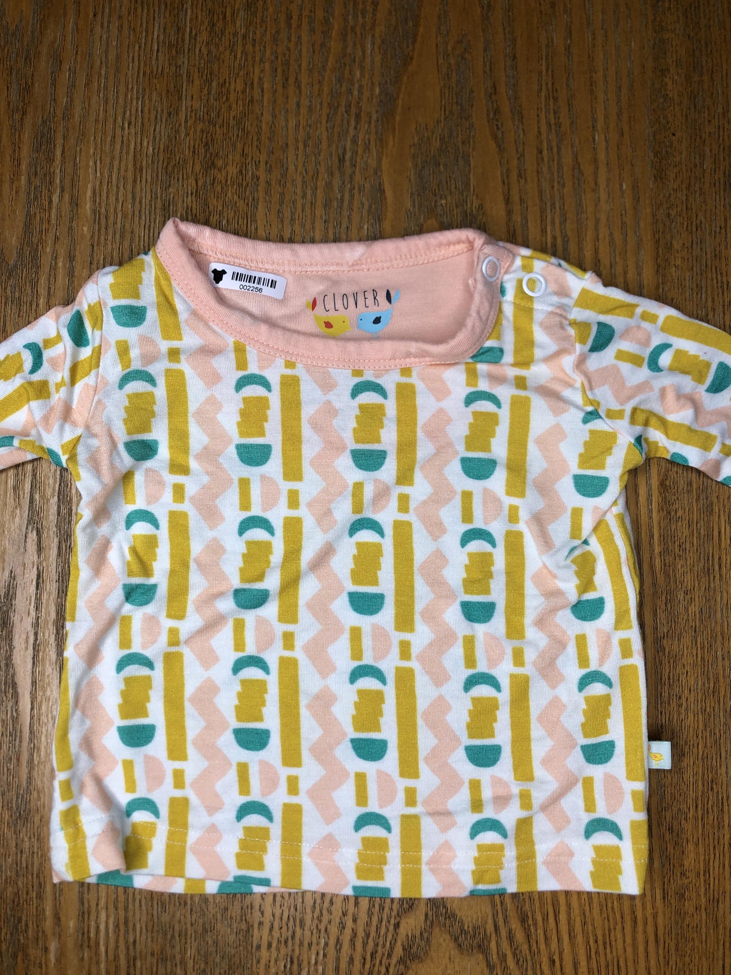 Clover Baby & Kids Girls White | Yellow | light green | pink Pajamas Size: 3-6 months White | Yellow | light green | pink