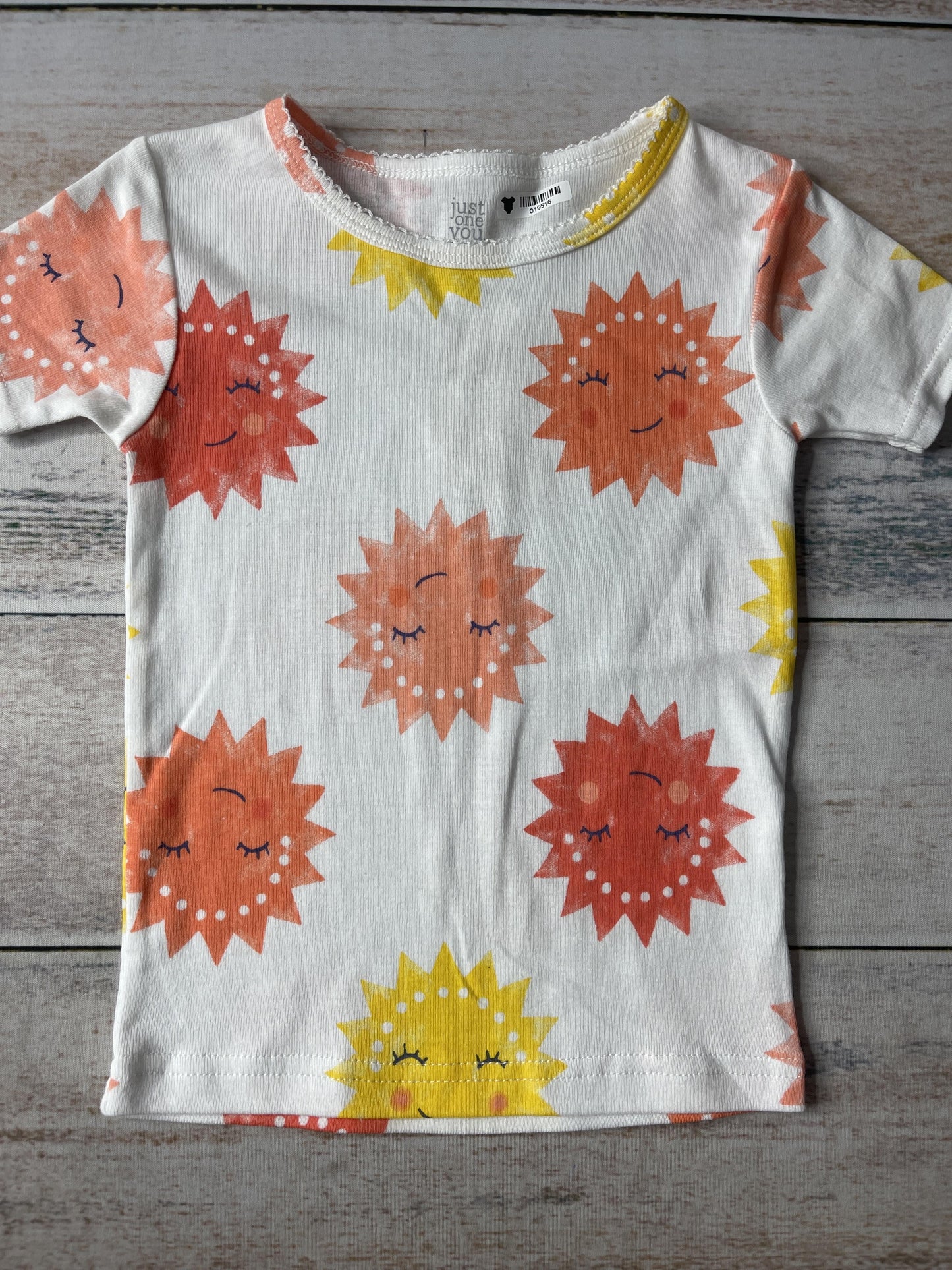 Carters Girls White | Yellow | pink Pajamas Size: 2T White | Yellow | pink