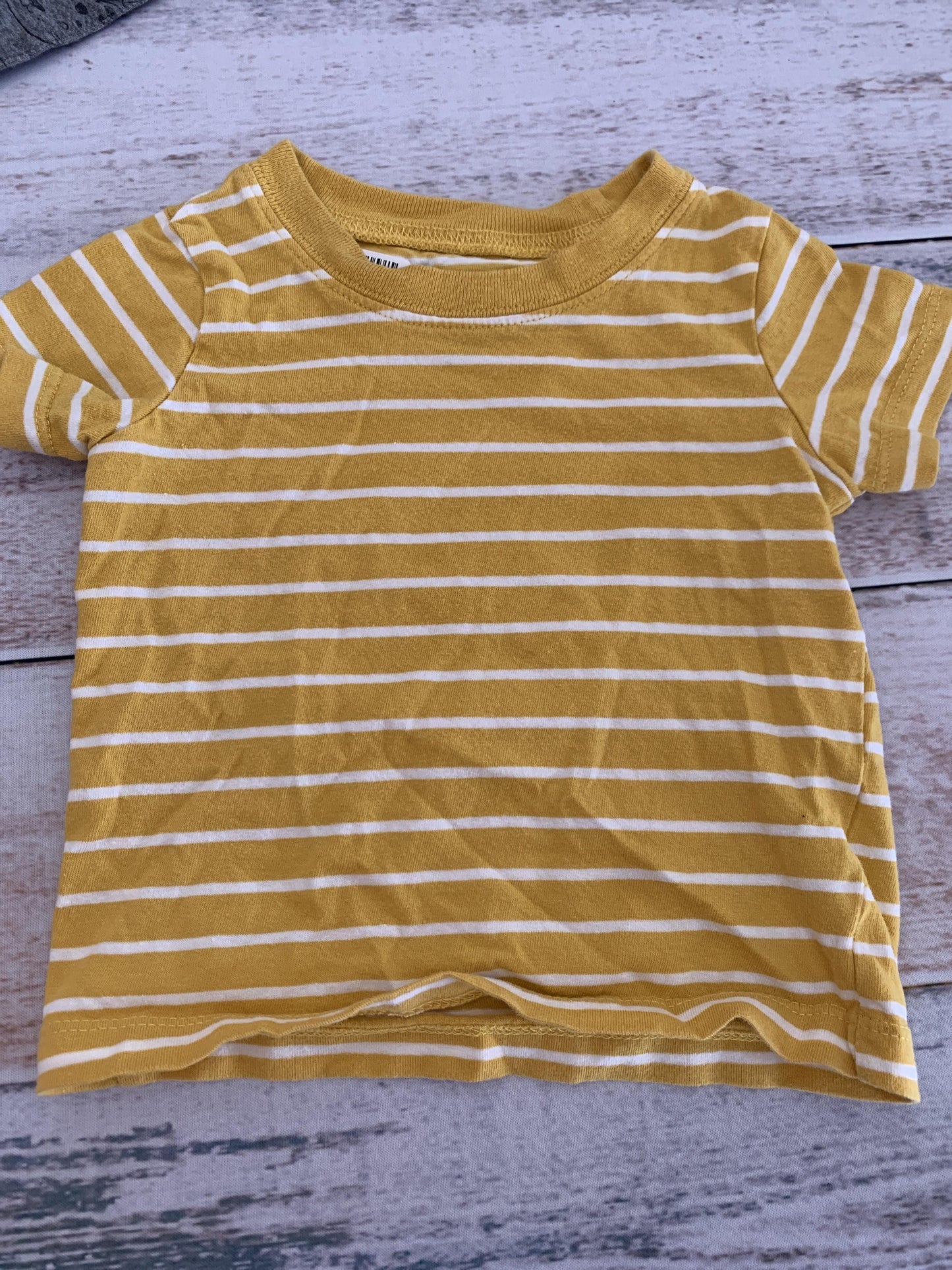 Carters Boys White | Yellow | Stripe T-Shirt Size: 12 months White | Yellow | Stripe